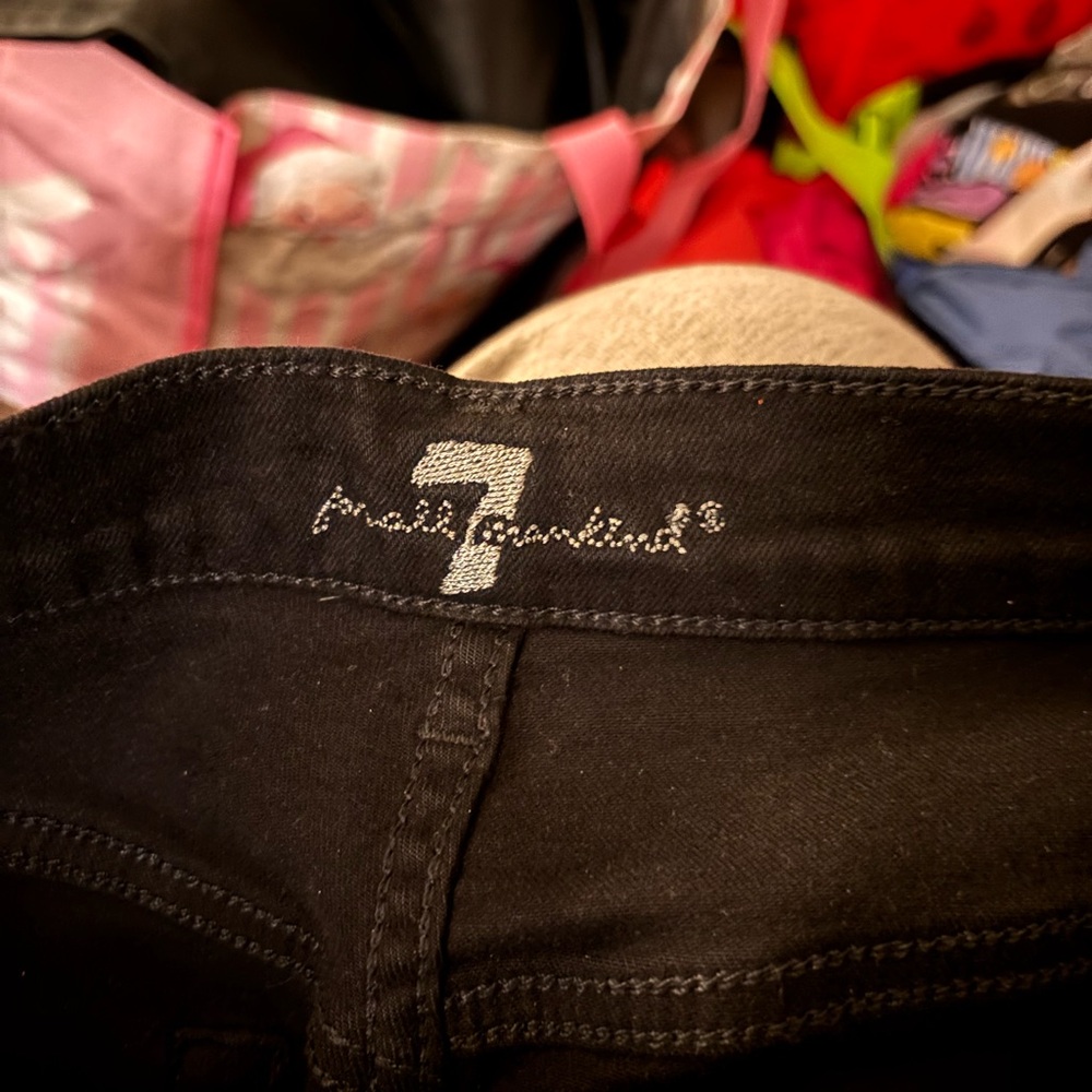 7 For All Mankind Black Denim Shorts (29)